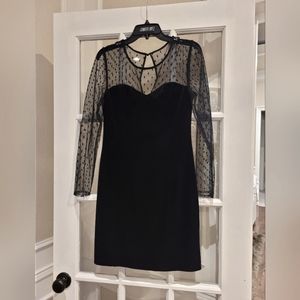 Beautiful velvet and dot lace dress perfect for the holidays